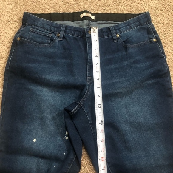 NWOT No-gap Skinny Jeans Paint/Bleach Splatter 16W - Picture 12 of 15